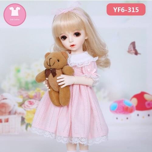 BJD SD Doll Clothes 1/6 Shirt Suspender Skirt Cuteno Institute Style For Linachouchou YF6-315 Dolls Accessories