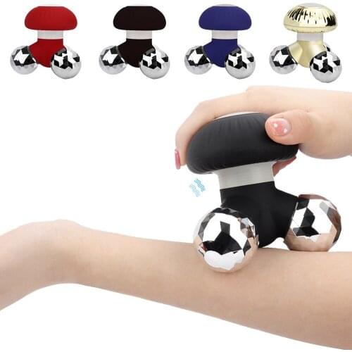 1pc Mini Electric Mushroom Shape Massager Multi Frequency Vibration Full Body Massage Promote Blood Circulation Relax Muscles