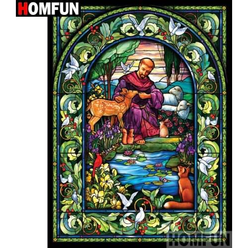 HOMFUN Full Square/Round Drill 5D DIY Diamond Painting "Religious Jesus" Embroidery Cross Stitch 5D Home Decor Gift A08737