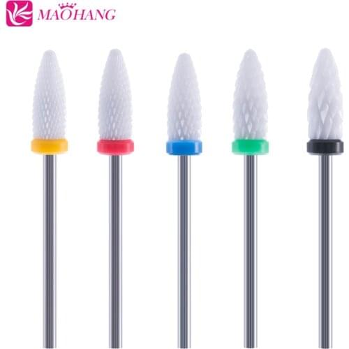Ceramic Nail Drill Bits Manicure Pedicure Machine Accessories Rotary Electric Nail Files Nail Art Tool Remove Gel Varnish