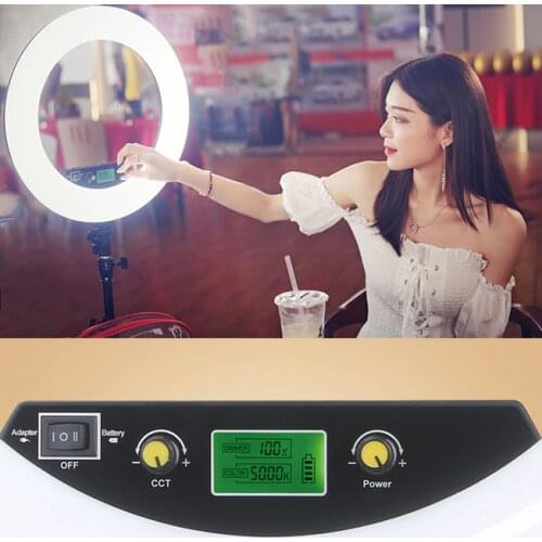 NiceFoto LR-480AII LED Ring Light Photography Lighting Selfie Lamp USB Dimmable For Youtube Makeup Video Live Photo Studio