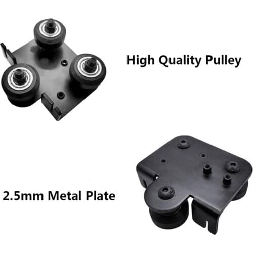 Metal X-axis Carriage Plate with Wheels Pulley & Fan Cover for CREALITY CR-10 CR-10S CR-10-S ENDER-3 ENDER-4 TEVO 3D Printer