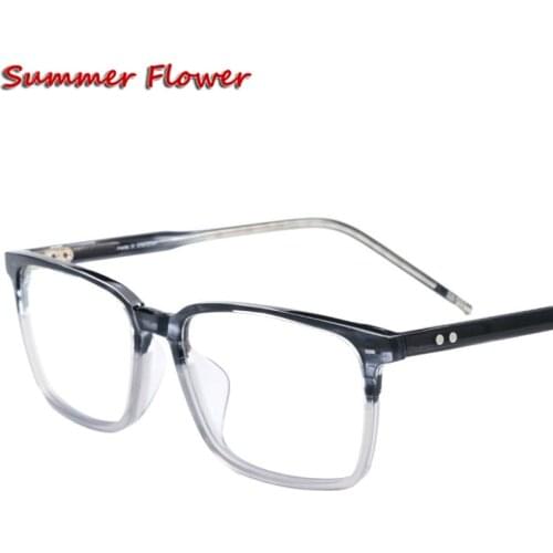 Chashma Men Acetate Eyeglass Top Quality Women Prescription Glasses Frame Eyewear Optical Glasses Lens Eyeglass for Female