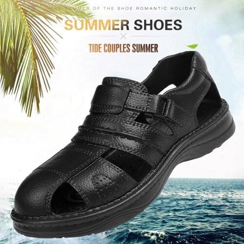 2020 New Men Sandals Hollow Out Summer Sandals Men Breathable Beach Flat Sandals Men Casual Shoes Sandalias Hombre Big Size