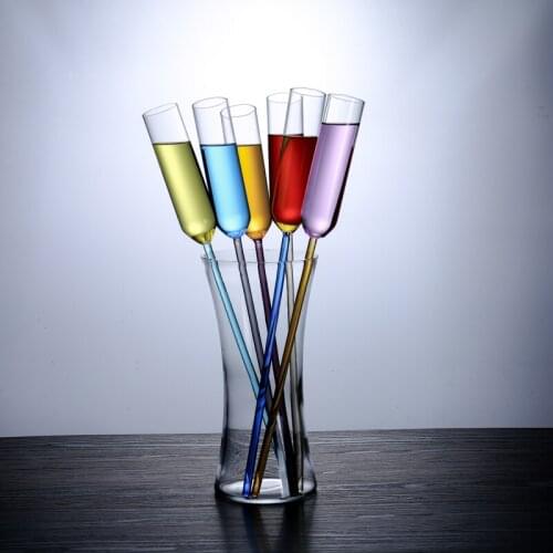 USA Creative Riviera Beach Cocktail Glass Set With Base Colorful Champagne Flutes Martini Goblet For Bar Ktv Special Drink Cup