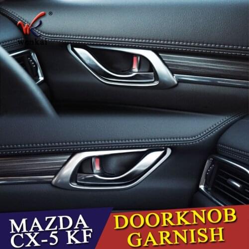 For MAZDA CX-5 CX5 KF 2017 2018 Car Door Handle Bowl Covers ABS Chrome Trim Chromium Styling Interior Decoration Accessories
