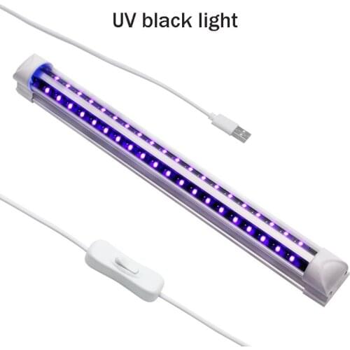 New LED Purple Light Tube Low Voltage T8 Tube USB Interface Black Light KTV Bar Fluorescent Light LedUV Purple Pight Tube