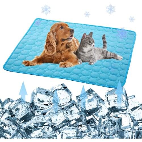 Dog Mat Cooling Summer Pad Mat For Dogs Cat Blanket Sofa Breathable Pet Dog Bed Summer Washable For Small Medium Large Dogs Car
