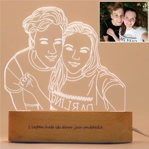 Personalized Photo 3D Lamp Night Light Photo&Text Custom USB Nightlight for Kids,Anniversary,Birthday gift