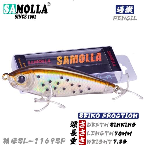 VIB Pencil Fishing Lure Weights 7.8g Sinking Winter Peche Accessories Hard Metal Hooks Artificial Bait Goods For Pike Carp Fish