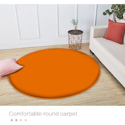 Multi-color Pure Color Absorbent Mat Non-slip Bedroom Living Room Childrens Decorative Round Solid Carpet Tapis Salon Rugs Mats