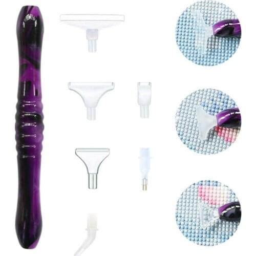New 5D DIY Diamond Painting Pen Tool Accessories Handmade Resin Point Drill Pen Double Head With Replaceable nib Kit