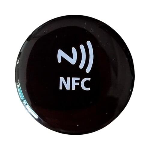 Social Share OneHop Tag 144 Bytes 13.56MHZ Diameter 30mm Anti Metal NFC Ntag213 Epoxy Labels/Sticker For All Cell Phone