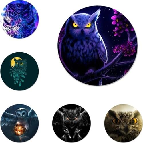 Night Owl funny Badge Brooch Pin Accessories For Clothes Backpack Decoration gift 58mm