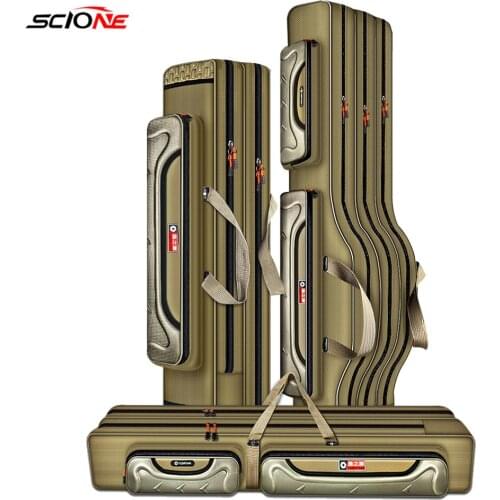 2/3/4 Layer Fishing Bag Fishing Rod Carrier 80/90/100/120cm Large Waterproof Fishing Tackle Storage Case Pesca Handbag XA232G