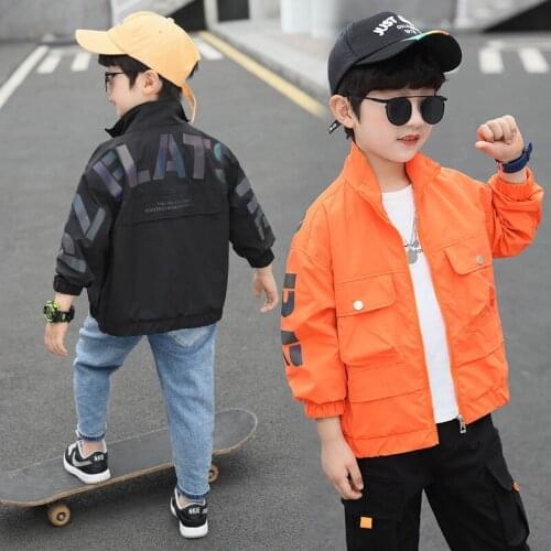 Reflective Spring Autumn Coat Outerwear Top Children Clothes Kids Costume Teenage Formal Home Outdoor Boy Clothing High Quality