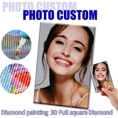 Uone DIYDiamond Painting Photo Custom Cross Stitch Rhinestones Embroidery Private Personal Baby Wedding Pet Gift Home Decoration