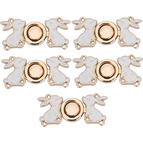 Vintage Cloak Cape Clasp Fasteners Sparkly Gemstone Plum Blossom/Rabbit Decor Chinese Cheongsam Buttons DIY Sew On Cardigan Clip