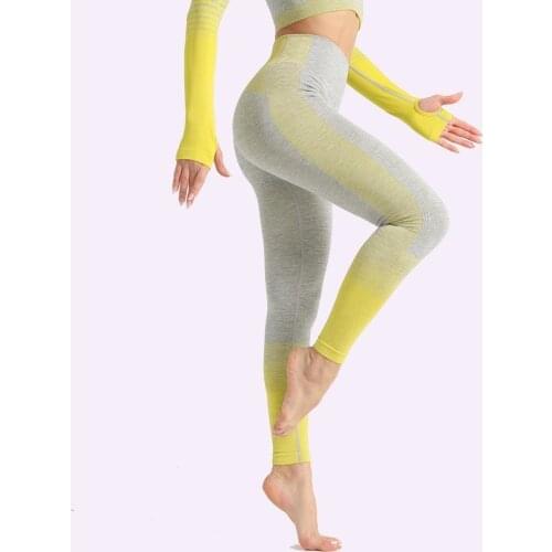 High Waist Fitness Gym Leggings Women Seamless Energy Jeggings Workout Running Activewear Pants Hollow Sport Trainning Wear