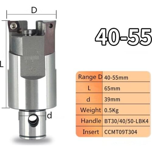 1PCS High precision RBH40-55-C Twin-bit Rough smooth Boring Head cutter used for deep holes, for insert, boring tool