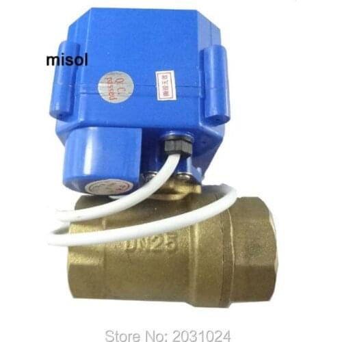 1 pcs of motorized ball valve 12V, DN25 (BSP 1" reduce port), with manual switch, 2 way,electrical valve, brass