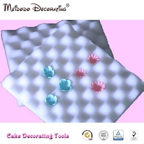 2Pcs Fondant Cake Tools Fondant Gumpaste Flower Shaping Sponge Pad Sugarcraft Flower Cake Molds