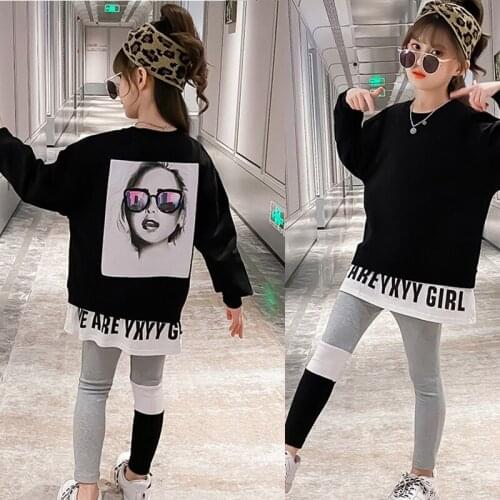 2021 Girls Clothing Sets Kids Long Sleeve Shirts Pants Suits Autumn Children Clothing Set Kids Baby Girl Clothes 5 6 7 8 9 10 12