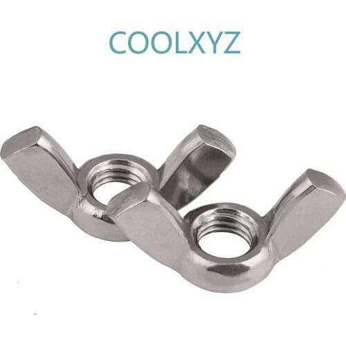 304316stainless steel butterfly nut\ butterfly angle nut Yuanbao screw cap M3M4M5M6M8M10M12 5Pcs
