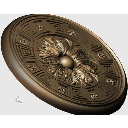 3d model relief for cnc in STL file format rosette_32
