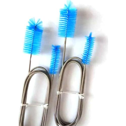 Stainless Steel Flexible Single Double Tube Filter Pump Cleaning Brush For Aquarium Pipe Cleaner 30/45/90/155cm/200cm Brushes
