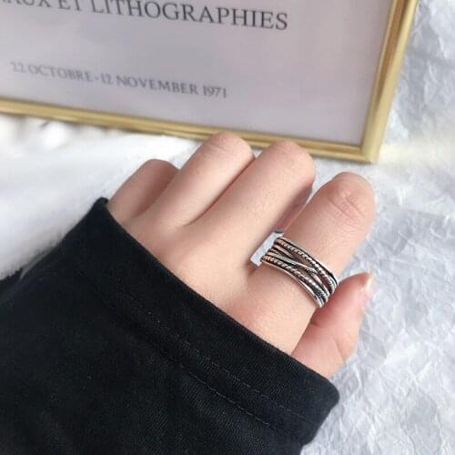 Personality Exaggerated Gothic Multilayer Lines Rings For Women Charm Engagement Jewelry Girls Open Finger Knuckle Rings