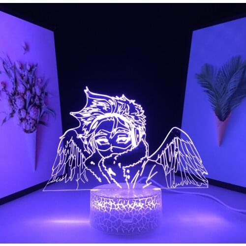 Remote Colors Hawks Lamp for Child Bedroom Decor Kids Birthday Gift Manga Hawks LED Night Light My Hero Academia Anime Figure