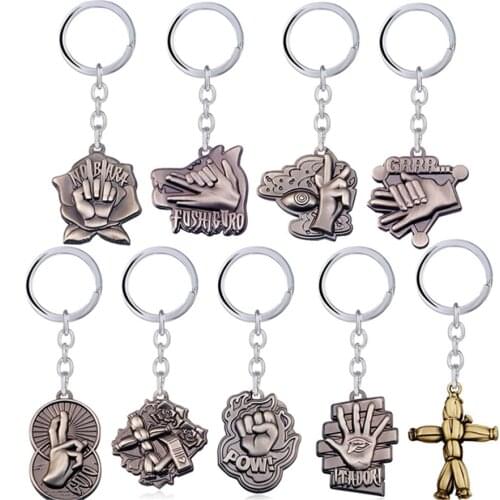 Jujutsu Kaisen Itadori Yuji Kugisaki Nobara Metal Keychain Cosplay Keyring Pendant Collection