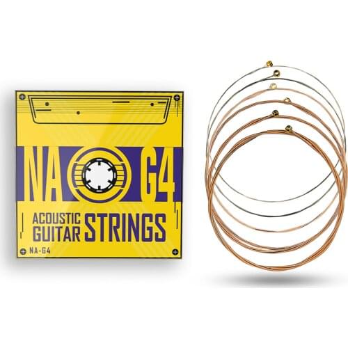 6-Piece Acoustic Guitar Strings Set with Hexagonal Steel Core Phosphor Bronze Wire Winding Harder Tension guitar accessories
