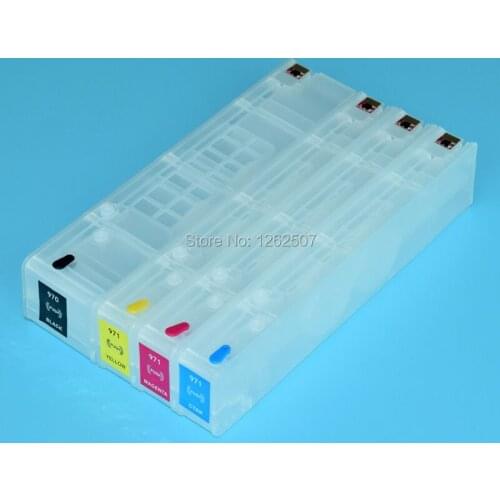 Show ink level chips! 200ML/120ML Refillable Ink Cartridge For HP 970xl 971xl X451dn x451dw X551dw X476dn X476dw X576dw printers