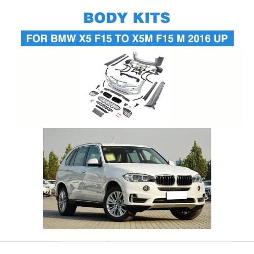 PP front bumper rear bumper side skirts Grill Grille Mesh Bumper Guard Body Kits For BMW X5 F15 TO X5M F15 2016-2017