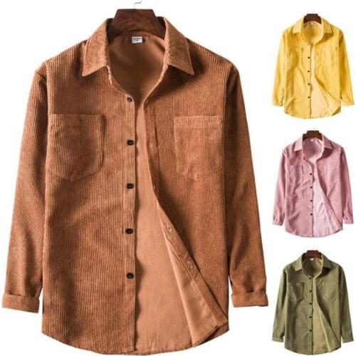 New corduroy Mens Blouse Cotton Linen Shirt Loose Tops Long Sleeve Tee Shirt Spring Autumn Summer Casual Handsome Men Shirt