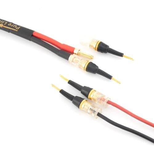 Soft whip pin plug old-fashioned wire-clamping speaker power amplifier anti-pinch banana pin plug adapter Conversion plug