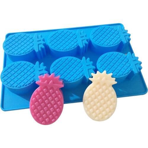 2/6 Cavity Silicone Mold Pineapple Soap mold easy to Demolding Handmade Soap Craft For Diy Soap Maker Silicone Soap form