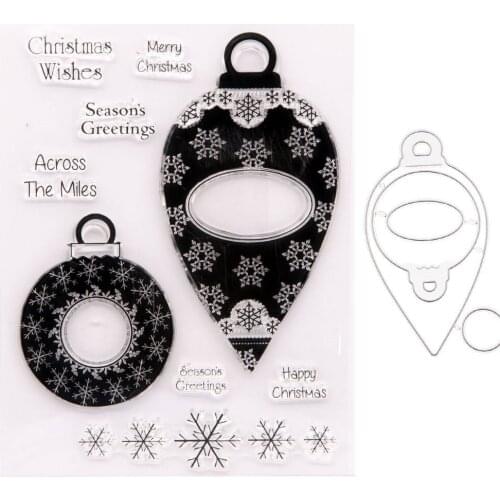 YINISE Silicone Clear Stamps CUTTING DIES For Scrapbooking STENCIL CHRISTMAS TAG DIY PAPER Album Cards MAKING CRAFT RUBBER Stamp