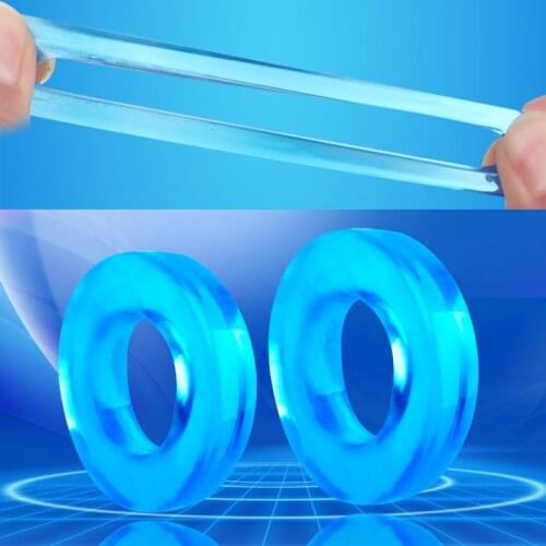 Blue Silicone Cock Rings Male Penis Ring Delay Ejaculation Flexible Dildo Lock Penisring Sex Toys for Man Intimate Goods