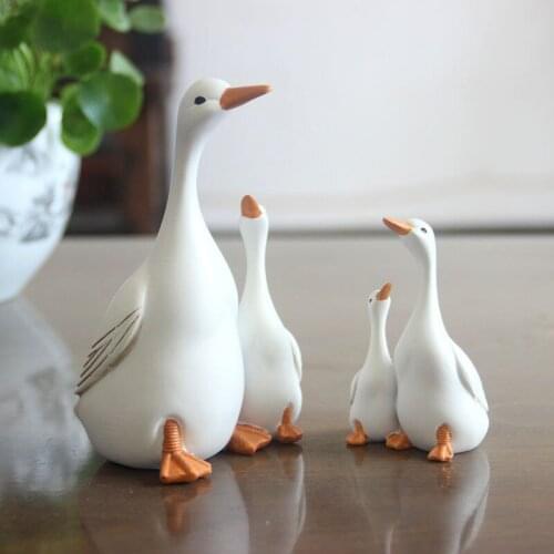 New Mother and Son Duck Resin Statue Crafts Perfect for Cabinet Living Room Photo Prop Table Display Home Decoration Figurines