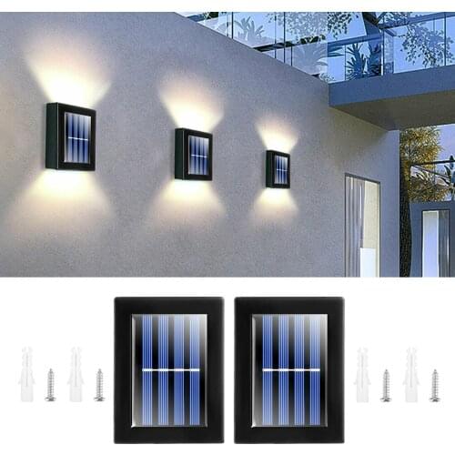 2pcs Outdoor Step Lights IP65 Waterproof for Garden Pathway Yard Patio Stair Step Fences