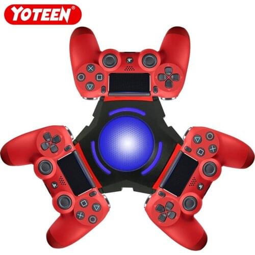 Yoteen Controller Charger for PS4 Triple Usb Charger for DualShock 4 Controller Charging Dock Station Dustproof LED Indicator