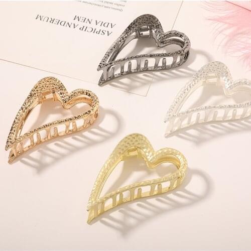 New Fashion Simple Personality Alloy Hairpin Irregular Love Hollow Hair Grip Clip Headdress Hair Accessories Female SY139