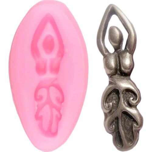 Goddess Silicone Molds Woman Fondant Chocolate Candy Mold Cupcake Topper DIY Cake Decorating Tools Jewelry Resin Clay Moulds