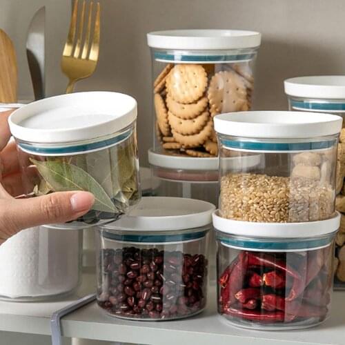 1PC Plastic Transparent Nuts Seeds Storage Container Pot Kitchen Fridge Preservation Food Fresh Bottle Sealed Leak-proof Box