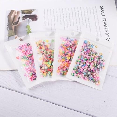 10g Soft Slime Slice Filling Soft Ceramic Fruit Animal Flowers Letters Piece Mixed for Slime Nail Beauty DIY Decoration