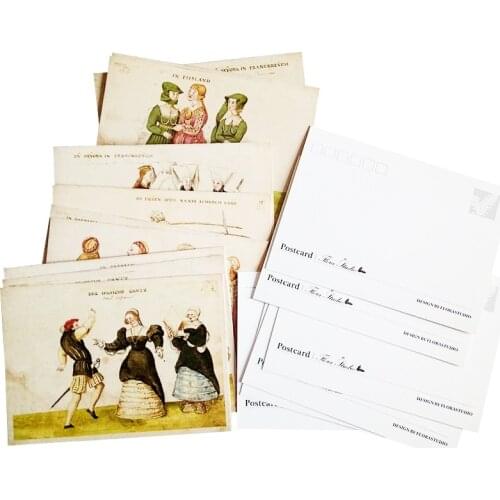 16 Pcs/lot Vintage Ancient Humans Life Postcard Greeting Card Christmas Card Birthday Card Gift Cards