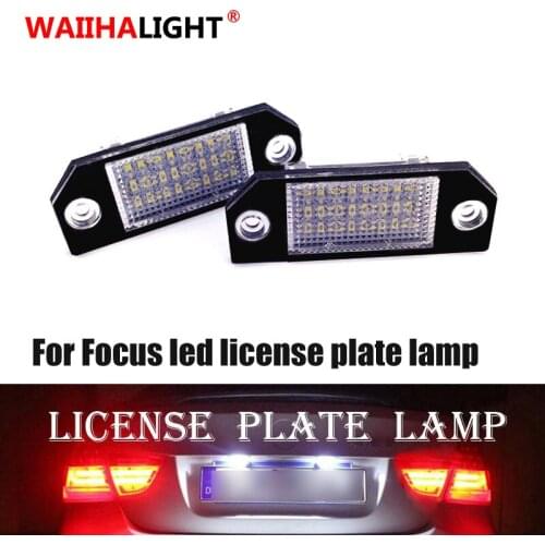 2Pcs Car Canbus LED License Plate Light Lamps For Ford Focus C-MAX MK2 2003-2008 12V
